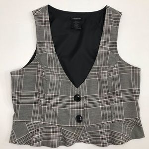 🔵Maurices Gray Plaid Tartan Vest Size Large